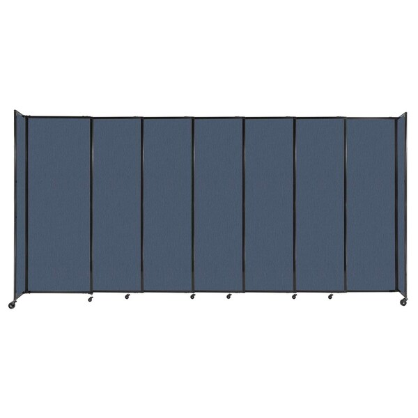 Versare StraightWall Sliding Portable Partition 15'6" x 7'6" Ocean Fabric 1490715 - main